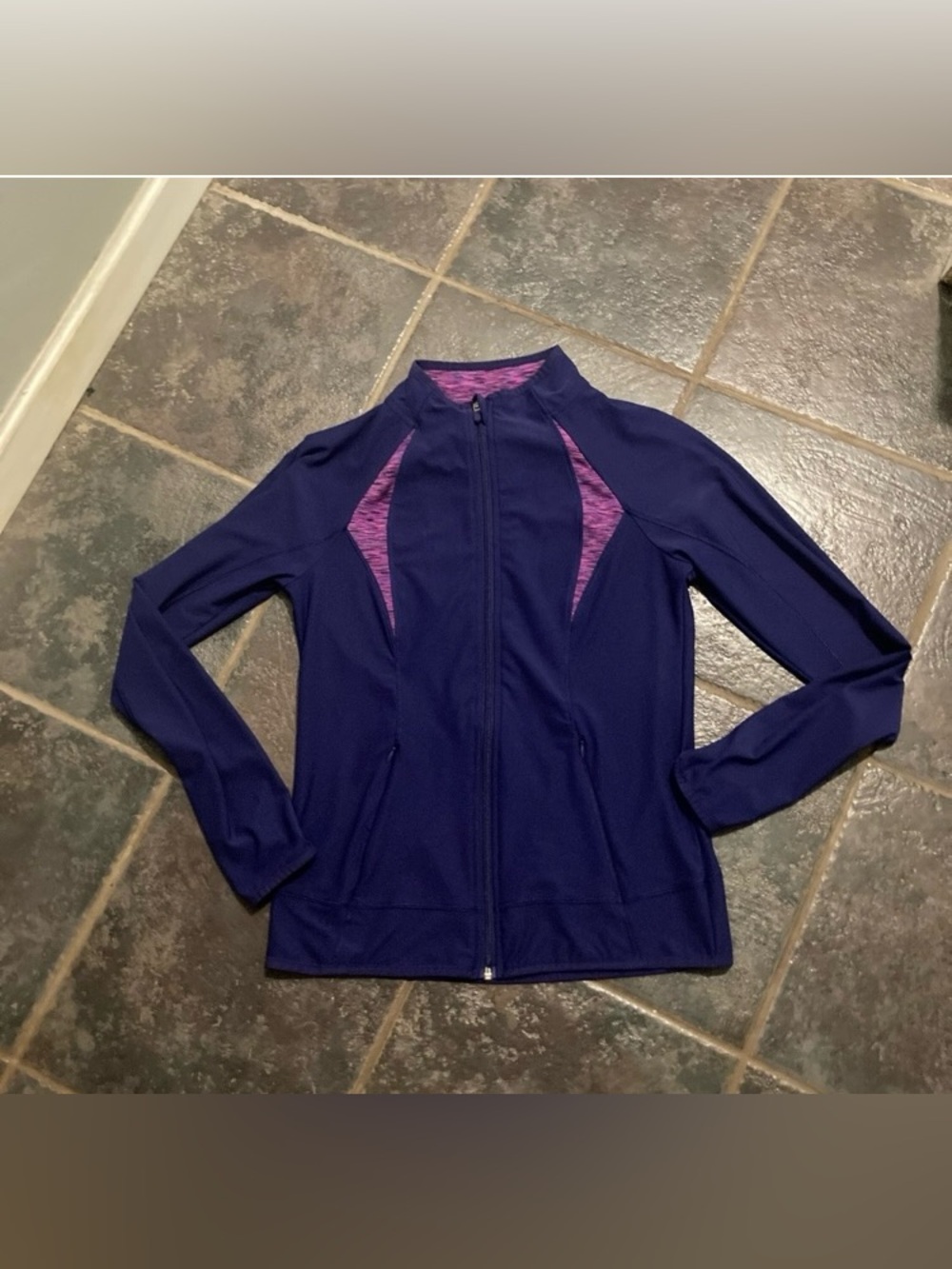 90 Degree By Reflex Women's Full-Zip Purple Track Jacket Size M